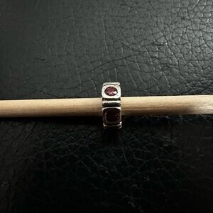 Authentic Pandora “Trinity Spacer” Red CZ stones.